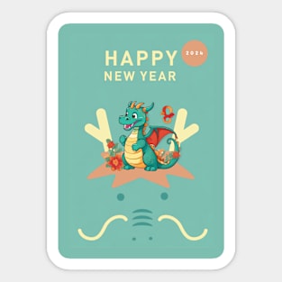 2024 Dragon: New Year Greetings Sticker